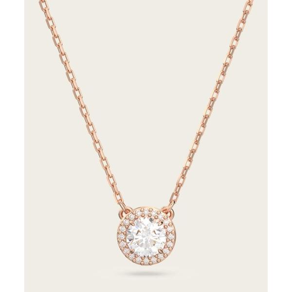 ネックレス 「公式」「スワロフスキー」Una ペンダント， ラウンドカット， パヴェ， ホワイト， ...