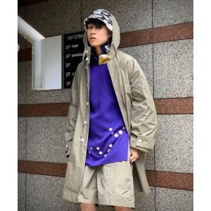 ALMOSTBLACK/オールモストブラック】NO COLLAR LAYERED LONG COAT WITH