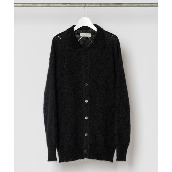 カーディガン Wizzard ウィザード / MOHAIR MESH ARGYLE KNIT POL...