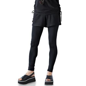 水着 ＩＥＤＩＴ　福田麻琴さんコラボ　露出をおさえて紫外線対策　ほっそり見えレギンス〈ブラック〉