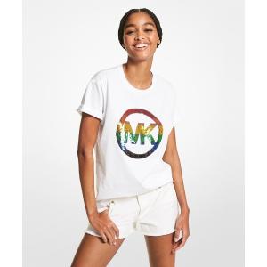 tシャツ Tシャツ PRIDE シークイン レインボー ボーイフレンド Tシャツ
