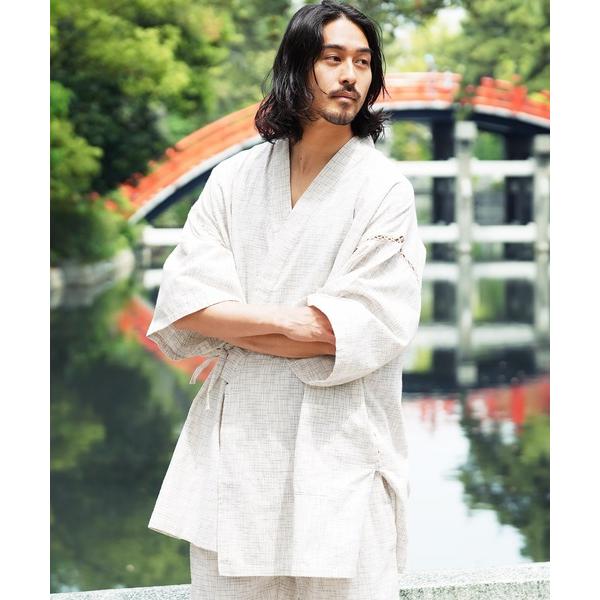 浴衣 しじら織り甚平 上下セット お祭り 花火大会 父の日 プレゼント ギフト メンズ