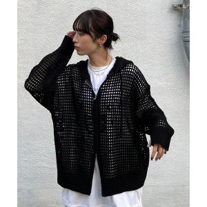 パーカー 「Never mind the XU」mesh zip hoodie / 「ネバーマインド ザ エックスユー」メッシュ長袖ジップパーカー