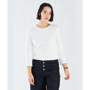 agnes b. カーディガン コットン メルトン 長袖 カーディガン