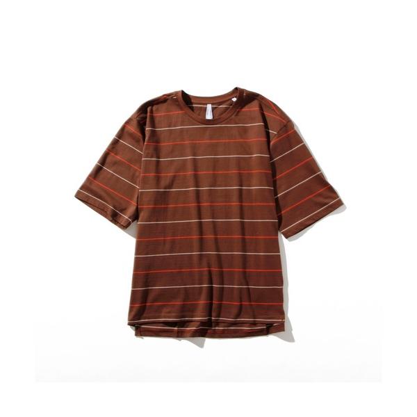 tシャツ 半袖 「INASTUDIOS SELECT」ルーズフィット 天竺 ピンボーダー Tシャツ ...