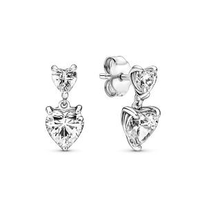 PANDORA（パンドラ） ピアス スパークリング ハロー ハート フープ