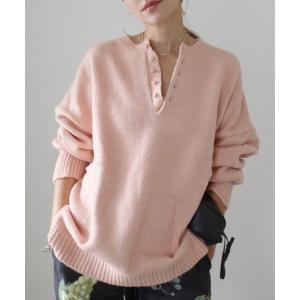 ニット セーター 「定番人気！HIT ITEM！」「新色追加」「hideka select」ヘンリーネックオーバーサイズニット / ヘンリーネックニッ