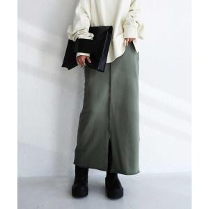 スカート 裏毛センタースリットスカート