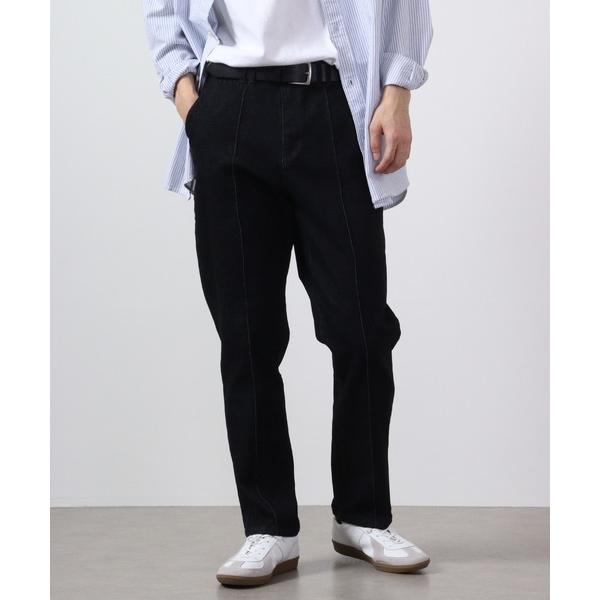 ジーンズ サルエルテーパード ストレッチデニムパンツ アウトシーム EXPECTATION メンズ ...