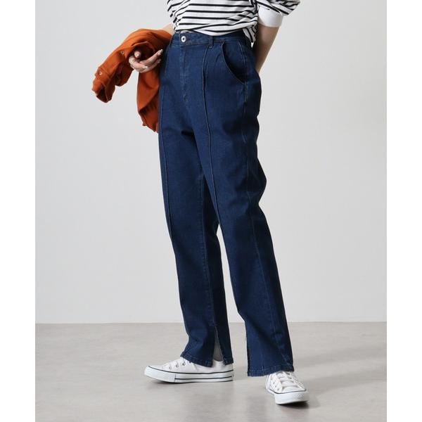 ジーンズ デニム デニムパンツ フレア ストレッチデニムパンツ 裾スリット アウトシーム March...