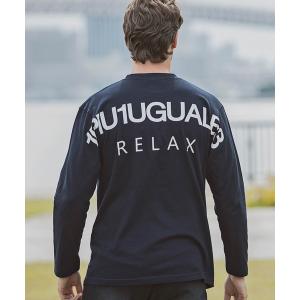 tシャツ Tシャツ メンズ 1PIU1UGUALE3 RELAX(ウノピゥウノウグァーレトレ)バックロゴプリント長袖Tシャツ｜ZOZOTOWN Yahoo!店