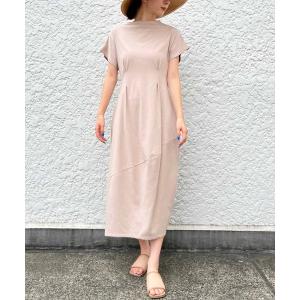 ワンピース バルーンシルエットポケット付コットンロングワンピース