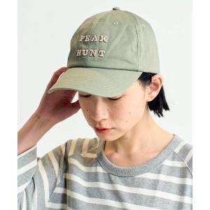 帽子 キャップ COTTON TWILL PEAK HUNT EMBROIDERY CAP/コットンツイル ピークハント エンブロイダリーキャップ｜zozo