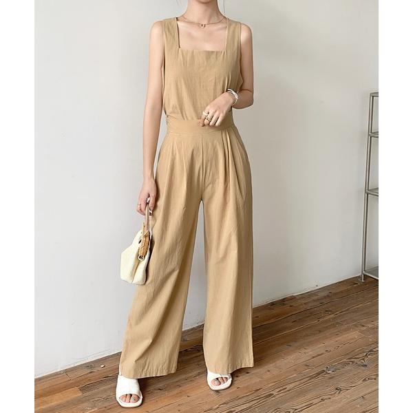 セットアップ リネンライクセットアップ レディース