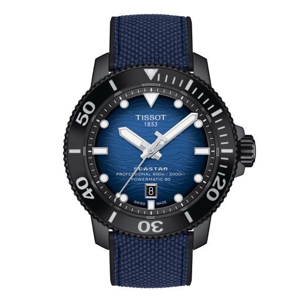 腕時計 メンズ 「ティソ」 TISSOT シースター 2000 プロフェッショナル ブルーブラック文...