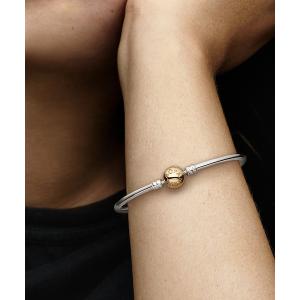 パンドラ　14k ゴールドプレーティングバングル　17サイズ ゴールドプレーティング ブレスレットベストセラー | Pandora JP}