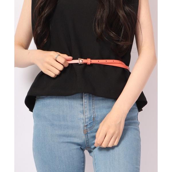 ベルト Calondy レザー ベリーナローベルト レディース