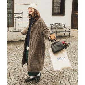 ステンカラーコート 2wayメルトンアンブレラヨークオーバーコート