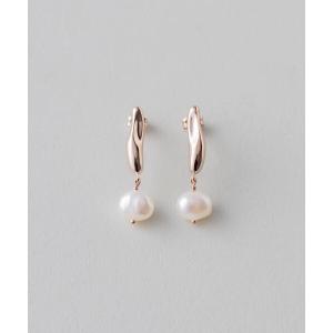 ete ピアス パール ツイスト フープピアス レディース ete ピアス パール ツイスト フープピアス レディース
