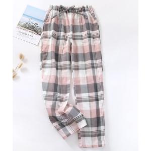 パンツ レディース ガーリーチェック＆ハート柄リラックスルームパンツ レディース