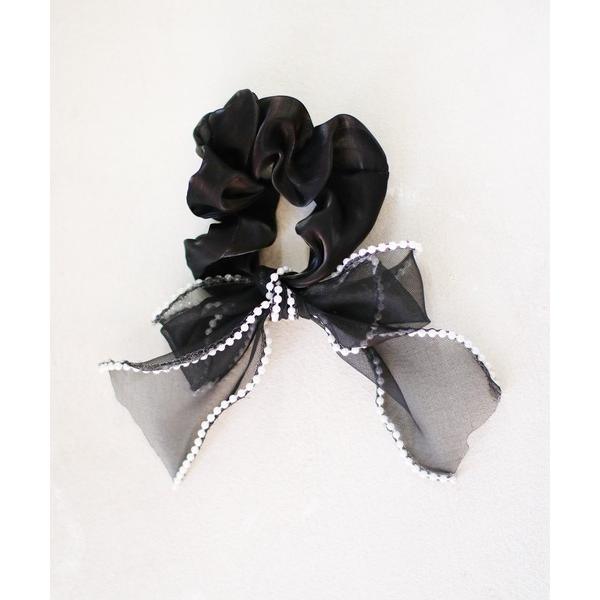 シュシュ リボンガ 光沢 シュシュ(3color)