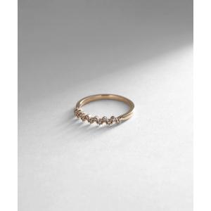 指輪 レディース K10爪留めハーフエタニティ ピンキーリングの商品画像
