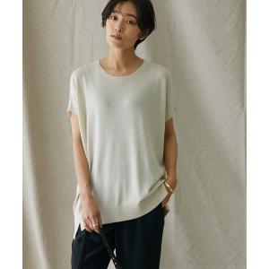 ニット 強撚ノースリーブニットプルオーバー -ウォッシャブル-