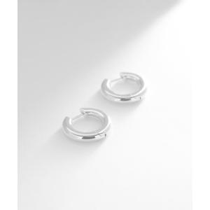 ピアス シルバー ハギーフープ ラウンドピアス レディース