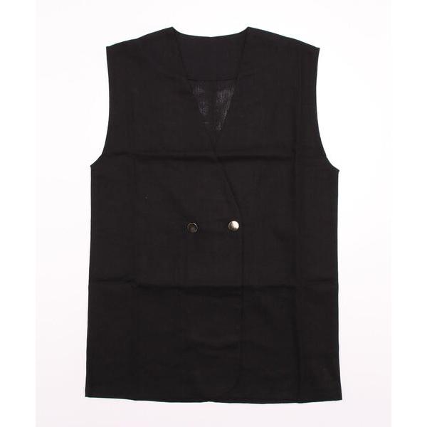 ジャケット ノーカラージャケット リネンMIXスリーブレスジャケット レディース