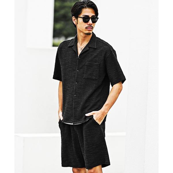 セットアップ コーデに悩む時間とはおさらば。 オープンカラーシャツ＋ハーフパンツ＋タンクトップ セッ...