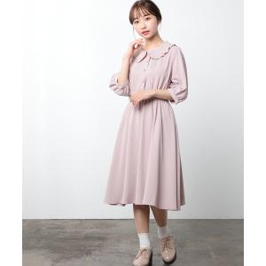 ワンピース 衿付ワンピース