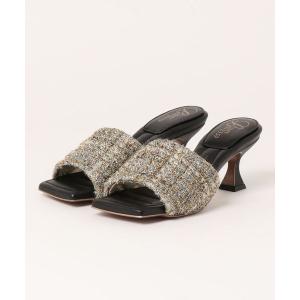 サンダル Limit till 2359 リミットティル2359 スクエアトゥキルティングミュールサンダル レディース