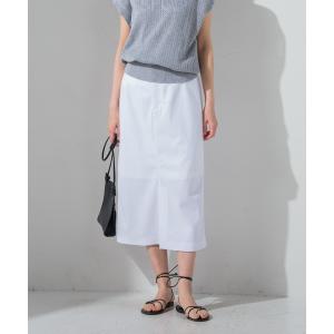 スカート 「socolla」ウエストダーツストレッチジョーゼットスカート