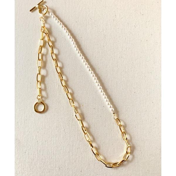 ネックレス レディース pearl chain necklace / パール×チェーンネックレス