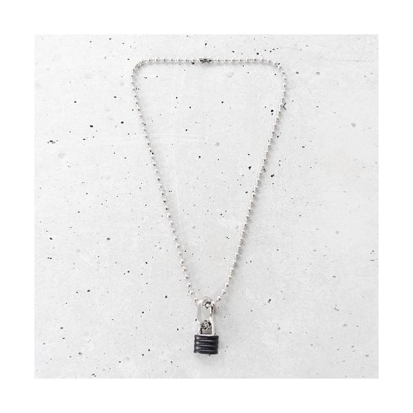 ネックレス BLACK TRIANGLE DESIGN PADLOCK ＆ chain bits s...