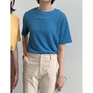 tシャツ Tシャツ クラッシュカットジャガード半袖カットソー｜zozo