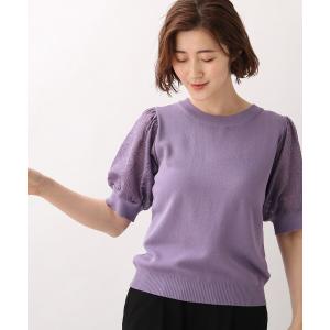 ニット 新色追加！袖お花刺繍ニットプルオーバー