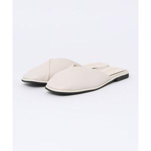 サンダル スクエアトゥＶカットフラットミュールサンダル