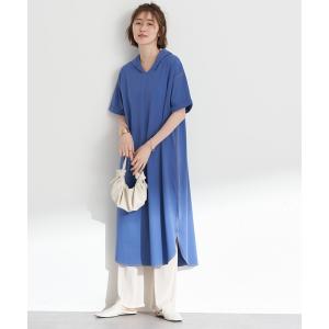 ワンピース フーディーカットソーワンピース