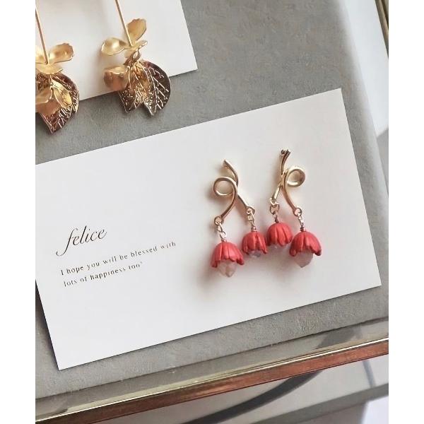 イヤリング 「felice」チューリップイヤリング レディース