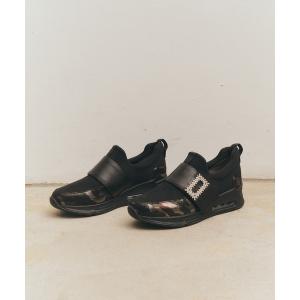 スニーカー coca / ビジュー付き ベルクロストレッチスニーカー 422006 レディース