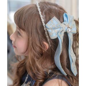 ヘアクリップ キッズ プリンセスリボンヘアクリップの商品画像