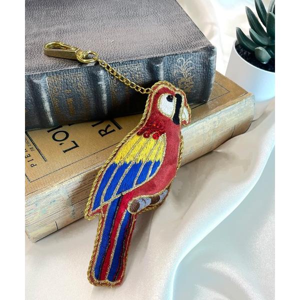 キーホルダー ザリ刺繍 アニマルキーホルダー