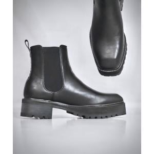 ブーツ ハイソールサイドゴアブーツ(＋6cmソール) メンズ