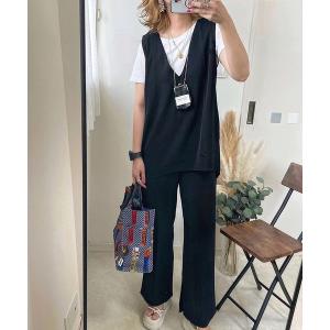 セットアップ Vネックセットアップ レディース