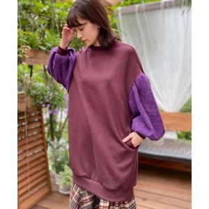 チュニック ループツイードmixミニドレス