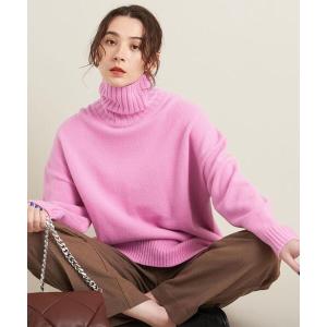 ニット ウールカシミヤ アクアタートルネックニットプルオーバー