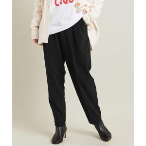 パンツ ポリエステルツイル ツータックテーパードパンツ -ウォッシャブル-