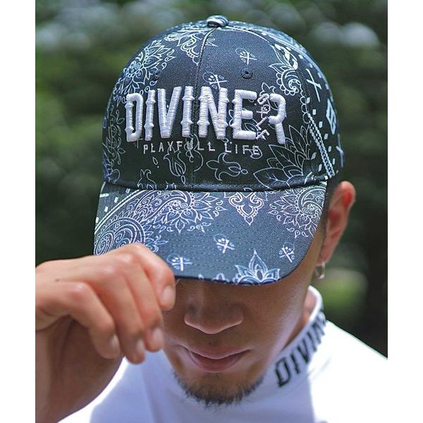 ゴルフ 「DIVINER GOLF」オリジナルロゴ ペイズリー柄 CAP ゴルフキャップ メンズ
