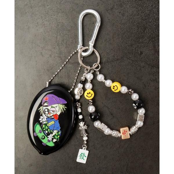 キーホルダー 1004ST カラビナ コインケース付き キーリング スケーター